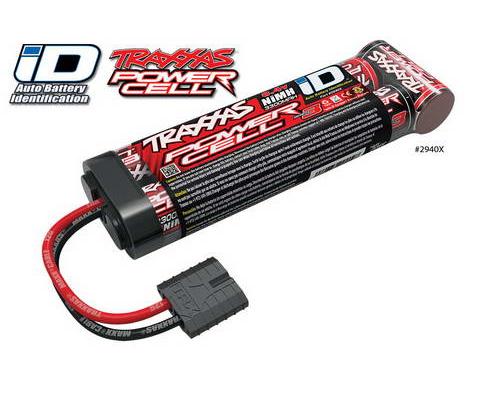 3300mAh (NiMH, 7-C flat, 8.4V) met ID Battery Power Cell TRX2940X