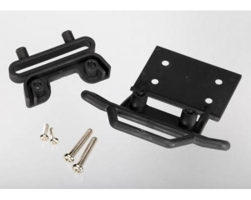 traxxas TRX3621-BLKBUMPER, FRONT/ BUMPER MOUNT, FRONT / 4X23MM BCS (2)/ 3X10MM BCS (2) (BLACK)