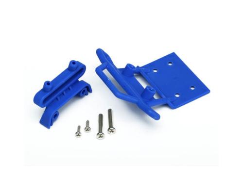 traxxas TRX3621-BLUE BUMPER, FRONT/ BUMPER MOUNT, FRONT / 4X23MM BCS (2)/ 3X10MM BCS (2) (BLUE)