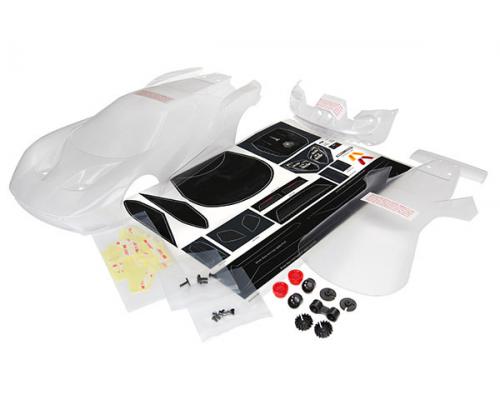 Traxxas TRX8311 Body, Ford GT (helder, vereist schilderen) / sticker vel (inclusief achterlichten, u