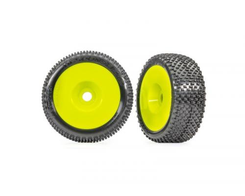 Traxxas TRX9074-YLW Tires & wheels, assembled, glued yellow dished 3.0