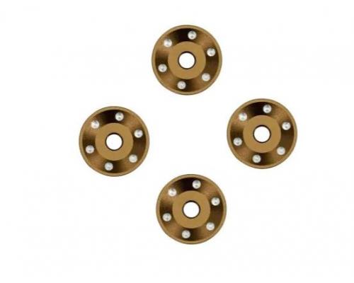 Traxxas TRX10257-BRNZ Wheel washers, machined aluminum, bronze (4)