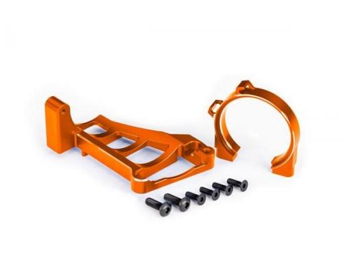 Traxxas TRX10261-ORNG Motor mounts (front & rear) (orange-anodized