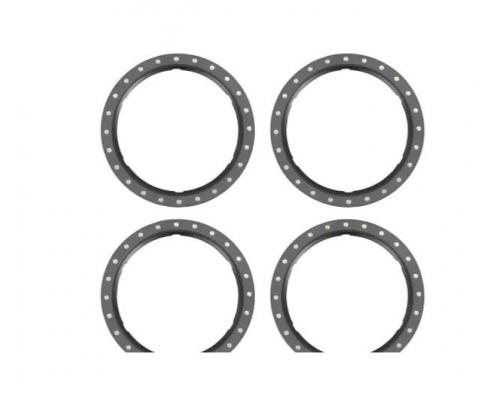 Traxxas TRX10276-GRAY Beadlock rings, gray (machined aluminum) (4)