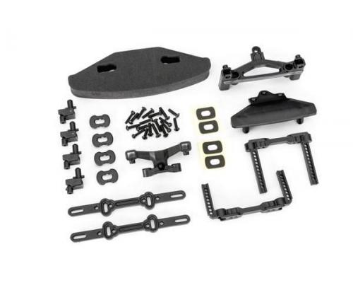 Traxxas TRX10518 Body mounts, front & rear/ body mount posts/ body mount sliders