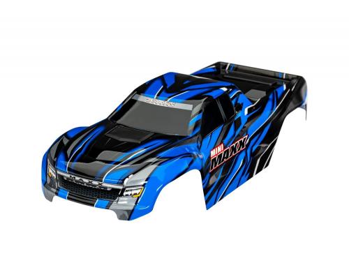 Traxxas TRX10711-BLUE Body, Mini Maxx, blue (painted, decals applied)