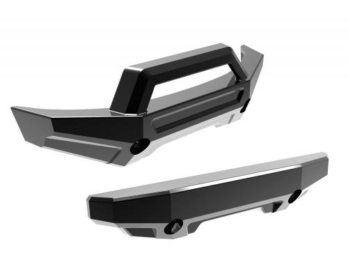 Traxxas TRX10735-BLKCR Bumper, front (1)/ rear (1) (black chrome)