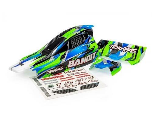 Traxxas TRX2430-GRN Body, Bandit (also fits Bandit VXL), green/ wing (painted, decals applied)