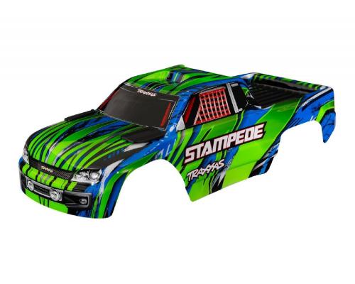 Traxxas TRX3620A-GRN Body, Stampede (also fits Stampede VXL), green (painted, decals applied)