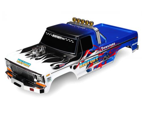 Traxxas TRX3653 Body, Bigfoot Flame, officieel erkende replica (geverfd, overdrukplaatjes aangebrac