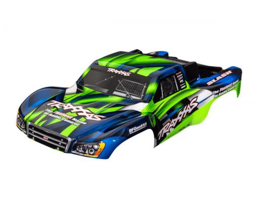 Traxxas TRX5851G Body, Slash 2WD (past ook op Slash VXL & Slash 4X4), groen en blauw (geverfd, emble