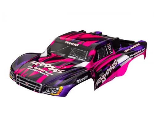 Traxxas TRX5851P Body, Slash 2WD (past ook op Slash VXL & Slash 4X4), roze en paars (geverfd, emblem