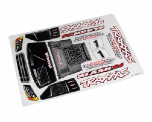 Traxxas TRX6813R Stickervel, Slash 4X4