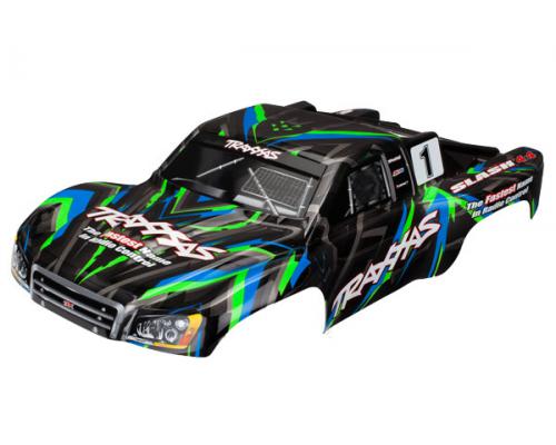 Traxxas TRX6816G Body, Slash 4X4, groen (geverfd, emblemen aangebracht)