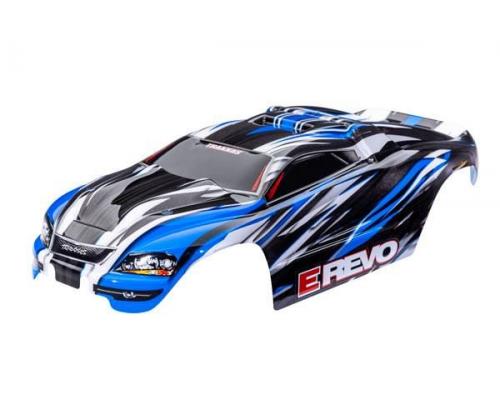 Traxxas TRX7115-BLUE Body, 1/16 E-Revo, blue (painted, decals applied)