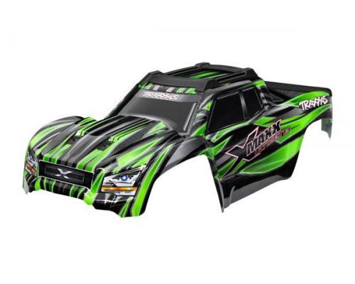 Traxxas TRX7868-GRN BODY, X-MAXX ULTIMATE, GREEN (PAINTED, DECALS APPLIED) (ASSEMBLED WITH FRONT & R