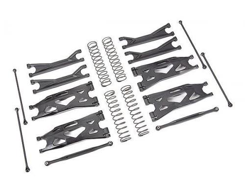 Traxxas TRX7895 Ophangingsset, X-Maxx WideMaxx, zwart (inclusief draagarmen voor en achter, teenverb