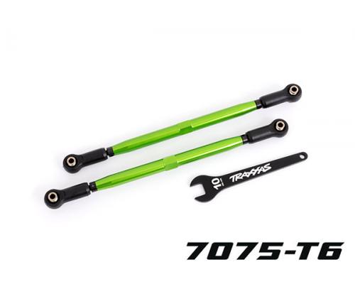 Traxxas TRX7897G Teenkoppelingen, voorkant (TUBES groen geanodiseerd, 7075-T6 aluminium, sterker dan