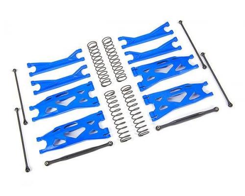 Traxxas TRX7895X Ophangingsset, X-Maxx WideMaxx, BLAUW (inclusief draagarmen voor en achter, teenver