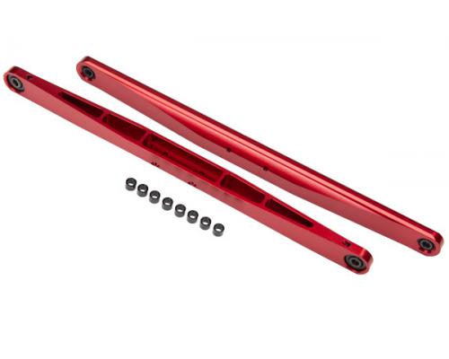 Traxxas TRX8544R Traverse arm, aluminium (rood-geanodiseerd) (2) (samengesteld met holle ballen)