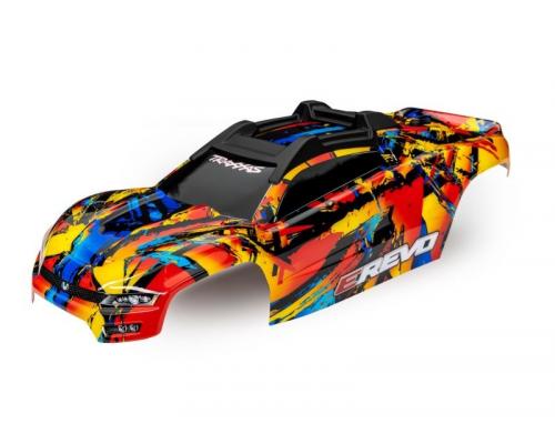 Traxxas TRX8612 Body E-Revo Solar-Flare met sticker TRAXXAS