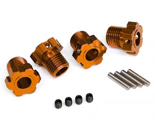 Traxxas TRX8654A Wielnaven, spievertanding, 17 mm (oranje geanodiseerd) (4) / 4x5 GS (4), 3x14 mm pe