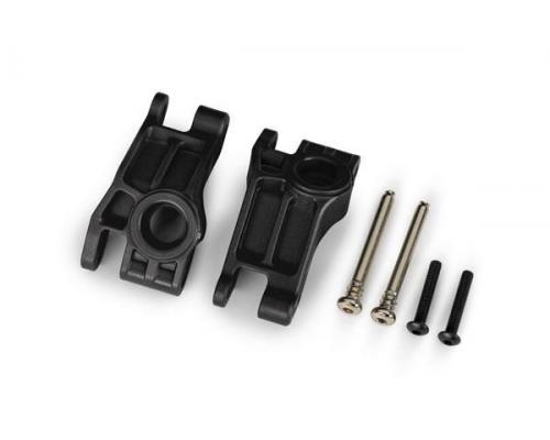 Traxxas TRX9150 Carriers, stub axle, rear, extreme heavy duty, black (left & right)/ 3x31mm hinge pi