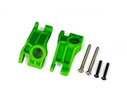 Traxxas TRX9150-GRN Carriers, stub axle, rear, extreme heavy duty, green (left & right)/ 3x31mm hing