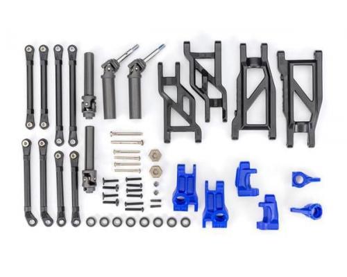 Traxxas TRX9180-BLUE Outer Driveline & Suspension Upgrade Kit, extreme heavy duty, blue (fits Rustle