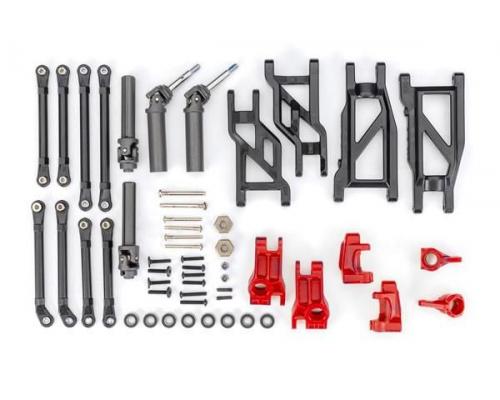 Traxxas TRX9180-RED Outer Driveline & Suspension Upgrade Kit, extreme heavy duty, red (fits Rustler 