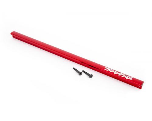 Traxxas TRX9523R Chassisbeugel (T-Bar), 6061-T6 aluminium (rood geanodiseerd)/ 3x16 RVS (2)