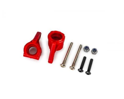 traxxas TRX9137-RED Steering blocks, extreme heavy duty, red (left & right)/ 3x26mm hinge pins (2)/ 