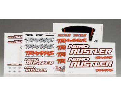 Traxxas TRX4413X Sticker vellen, Nitro Rustler