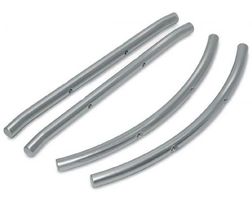 Traxxas TRX4935X Bumpers, 6061-T6, geborsteld aluminium (F & R)