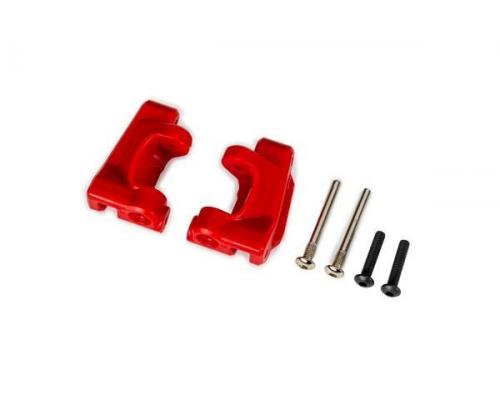 traxxas TRX9136-RED Caster blocks (c-hubs), extreme heavy duty, red (left & right)/ 3x26mm hinge pin