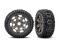 Traxxas TRX9071-GRAY Tires & wheels, assembled, glued (3.0" gray wheels, Sledgehammer belted tires